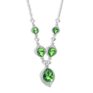 Elegant Green and Silver Necklace